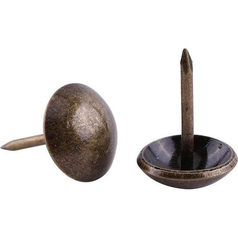 1 Sac de 100pcs Rétro Clous Décoratifs Antiques Couleur Bronze Antique en Fer pour Décoration Canapé Tapisser Punaise Meuble (1/5)