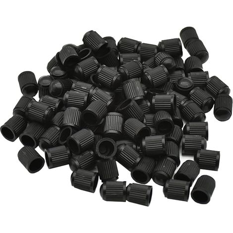 Bouchon De Valve - Plastique Épais - Joint Torique En Caoutchouc - Compatible Moto Vélo Voiture Camion Van - 100 Pièces (1/5)