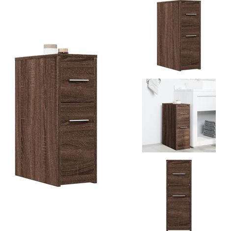 Armoire de salle de bain étroite avec roulettes chêne marron - Armoire De Salle De Bain Étroite - Armoires De Salle De Bain Étroites - Armoire De Salle De Bain Haute - Armoire De Rangement De Salle De (1/5)