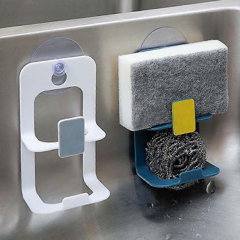 Égouttoir à ventouse pour évier, porte-éponge, porte-savon, égouttoir de cuisine, organisateur de rangement, accessoires de cuisine (1/2)