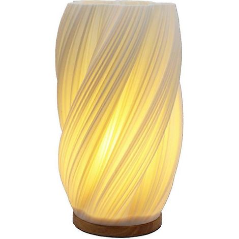 Lampe de chevet vintage à rayures, petite veilleuse pour table de nuit, idéale pour le bureau et la décoration, Breeze B (1/5)