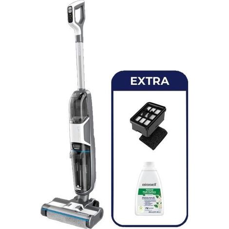 BISSELL Crosswave HF3 Select 3639N - Nettoyeur 3 en 1 sans fil - Silencieux et maniable