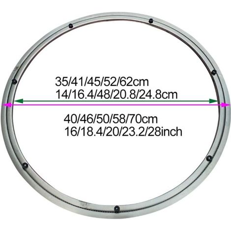 Geräuscharmes, drehbares Kugellager, schwenkbarer Metallsockel, Drehtellerlager für Esstische, für den Einsatz unter hoher Belastung (ø50 cm/20 Zoll)