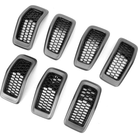 7-teiliger Ersatz-Frontgrillrahmen für Jeep Cherokee 2014-2018, Stoßstangengrill-Modifikationssatz (1/5)