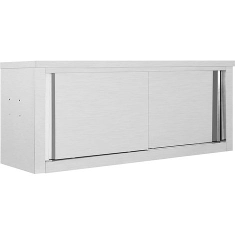 vidaXL Armario pared de cocina puertas correderas acero 120x40x50 cm (1/5)