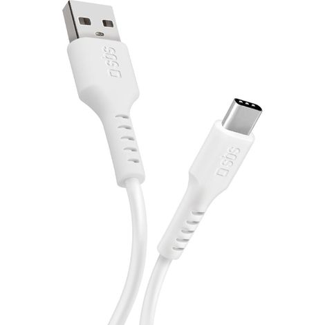 SBS TECABLEMICROC10W USB Kabel USB 2.0 1 m USB A USB C Weiß