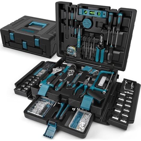 Caisse à Outils Complète - YSFMODE - 379 Pièces - Durable - Pratique - Idéale pour Bricolage