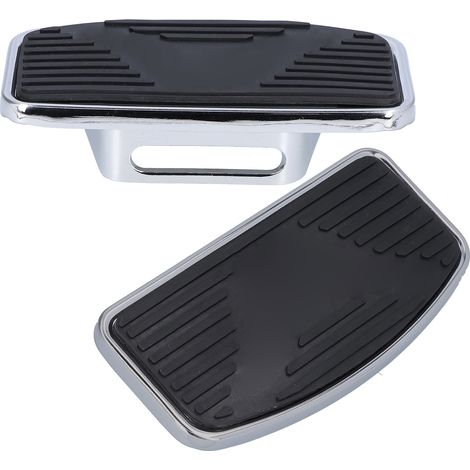 Jeu de 2 repose-pieds passager arrière moto, large plaque large réglable, repose-pieds aluminium robuste (1/5)