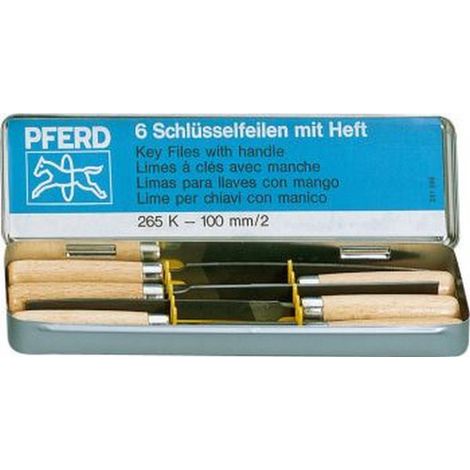 Pferd Kit de limas metal 100 mm seis elementos