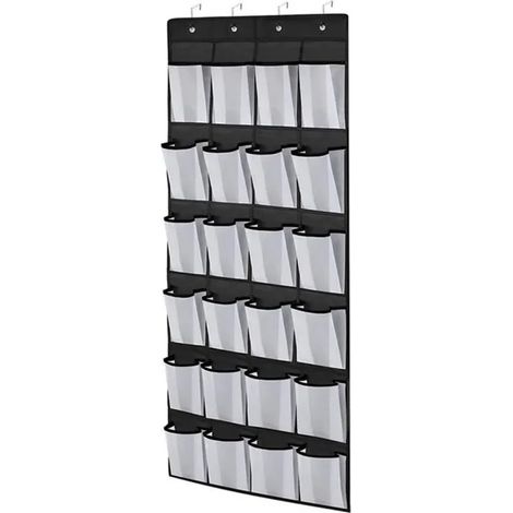 Organisateur Chaussures - Porte Suspendu Tissu 24 Poches - 150 x 50 cm - Pour Placard Salle De Bain Chambre - 1 Pièce