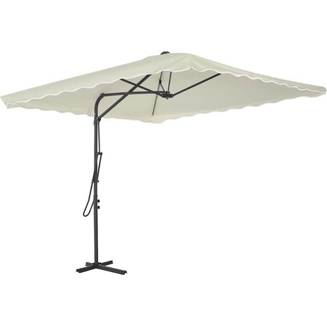 Sonnenschirm mit Stahl-Mast 250x250 cm Sandweiß