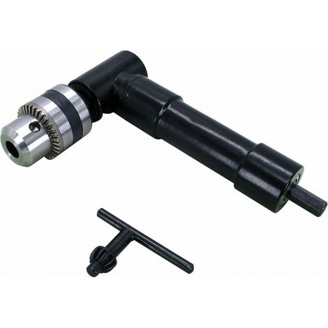Adaptateur perceuse angle droit sans fil avec mandrin 10mm tige hexagonale 8mm (1/5)