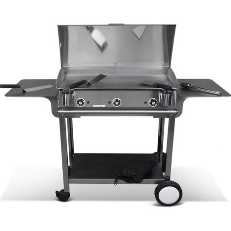 Pack plancha électrique PLANCHAELEC LUX 830 INOX - CHARIOT RIVOLI (1/4)