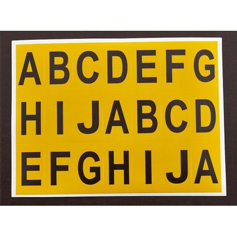 PROVOST - Lettres adhésives panachées blanc - Vinyle - Hauteur 25 mm - Lot de 25 (1/5)