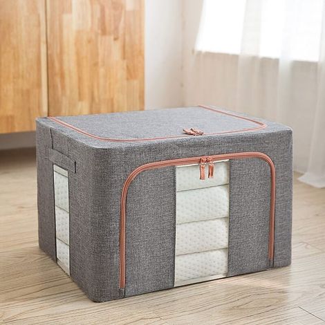 Sac de rangement pour vêtements pliables, Vêtements 24L, Boîte de rangement pour vêtements, Couette, Couverture, Oreiller, Jouet (1/4)