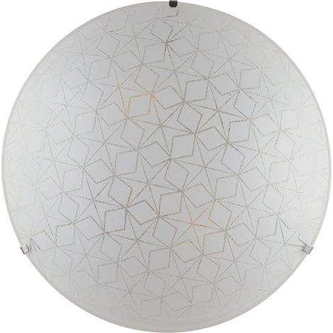 "Plafoniera ESAGRAM in vetro bianco 30 cm." (1/2)
