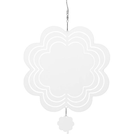 Carillon éolien vierge en aluminium à sublimation, à suspendre, pour la décoration extérieure de jardin ou de cour (200 x 200 x 1 mm). (1/5)