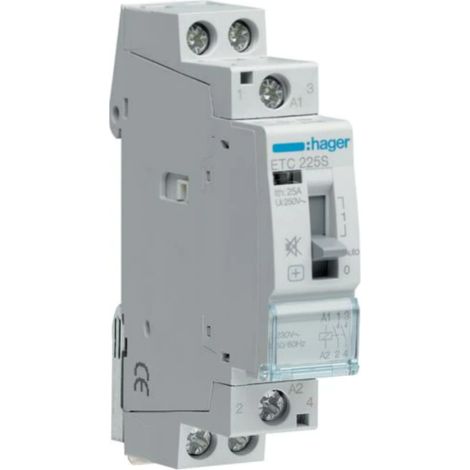 Contacteur silencieux  Jour-Nuit 25A, 2F, 230V - ETC225S