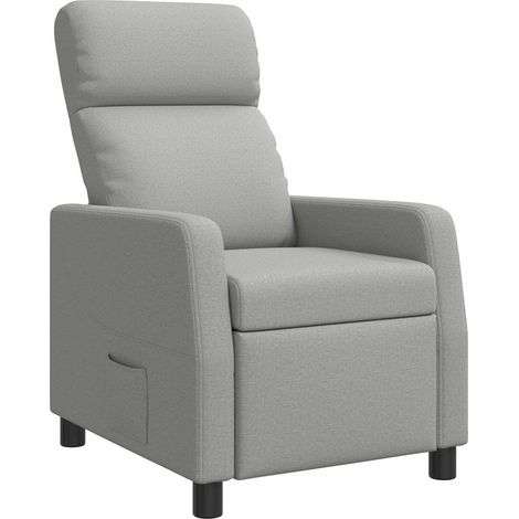 Recliner Cloud Grey Fabric vidaXL (1/5)