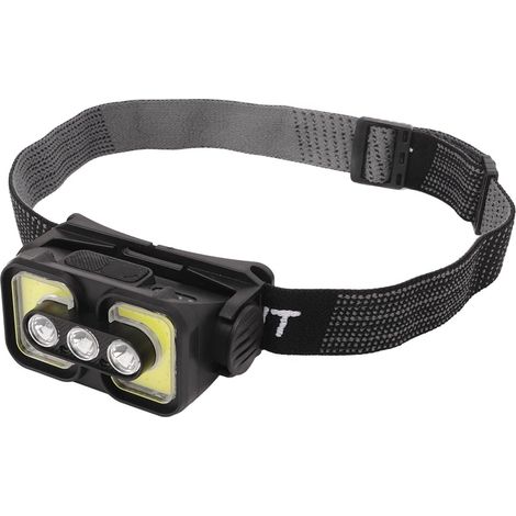 Lampe Frontale LED COB, Lampe Frontale Rechargeable par USB avec Batterie 1200 MAh, Rotation à 120 Degrés pour les Activités de Plein Air