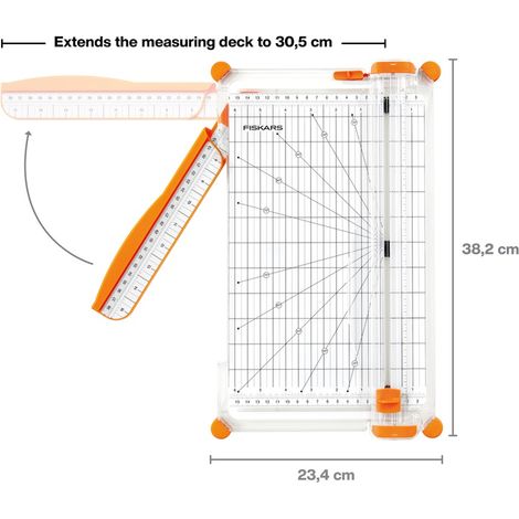 FISKARS Massicot - SureCut TripleTrack 30 cm A4-A3 - coupe papier précise bureau et loisirs créatifs