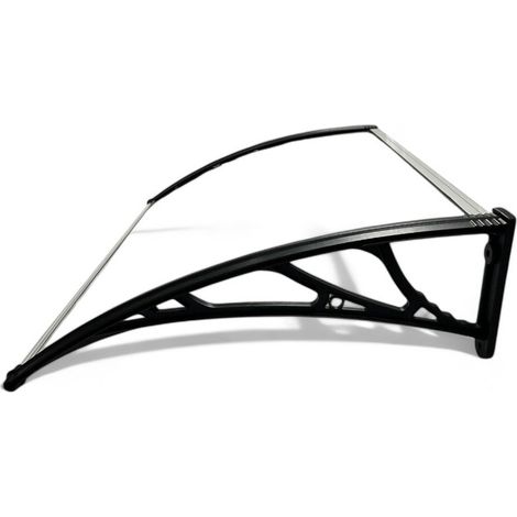 Toldo de policarbonato transparente ligero y resistente ideal para la protección de exteriores - Tamaño 120x100xH28 cm
