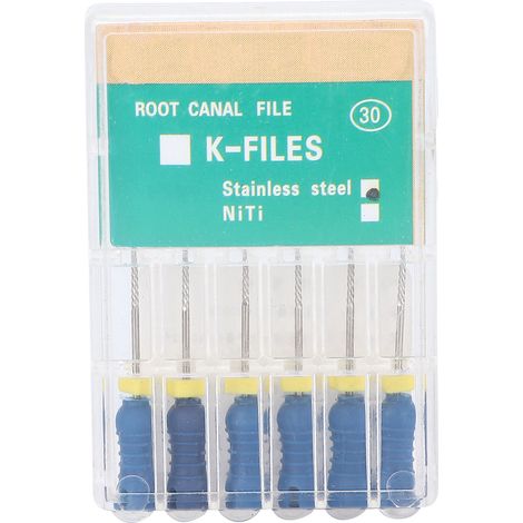 Lime endodontique K-File acier inoxydable portable 25mm/1in accessoire dentaire 30 (1/5)