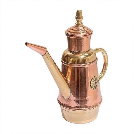 Flacon distributeur d'huile d'olive, huilier en cuivre fait main, style rétro classique européen, anti-goutte, pour huile et vinaigre. (1/5)