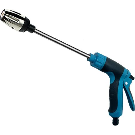 Lance d'arrosage haute pression avec long manche, pistolet à eau pour jardin et lavage auto, buse T10 réglable, 1320, bleu (1/5)
