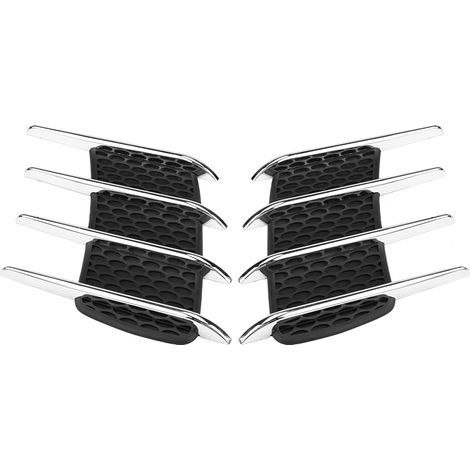 Paire d'autocollants décoratifs pour capot extérieur de voiture, prise d'air latérale, ventilation, branchies de requin, sortie (1/5)