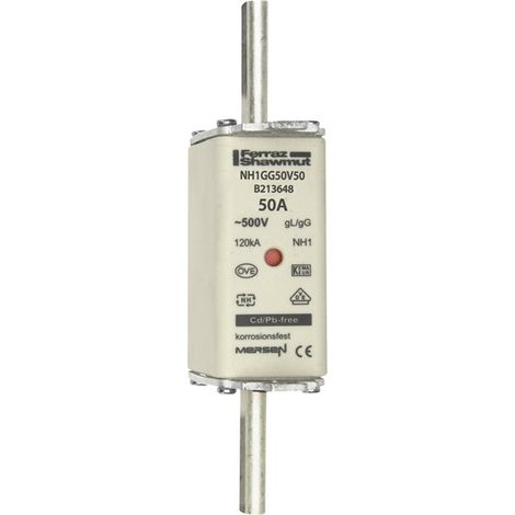 Mersen 1B151.000000 NH-Sicherung Sicherungsgröße = 1 50 A 500 V 1 St.