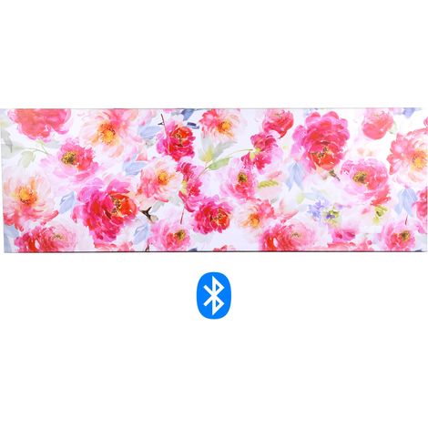 Quadro stampa bluetooth fiori fucsia cm 150x50x4 (1/3)