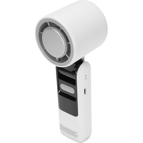 JSSEVN - Ventilador de mano con luz LED, recargable, portátil, para viajes (BLANCO) (1/5)