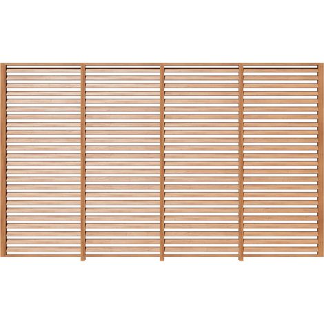 PRIMEYARD 4-teilige Lamellenwand aus Aluminium - statisches Paneel in Holzoptik für Pergola Premium