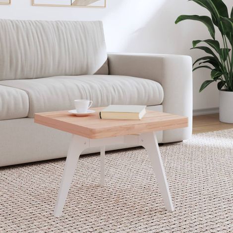 Dessus de table 50x50x4 cm carré bois massif de hêtre