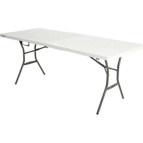 Tavolo Pieghevole Lifetime Bianco 185 x 74 x 76 cm Acciaio Plastica (1/5)