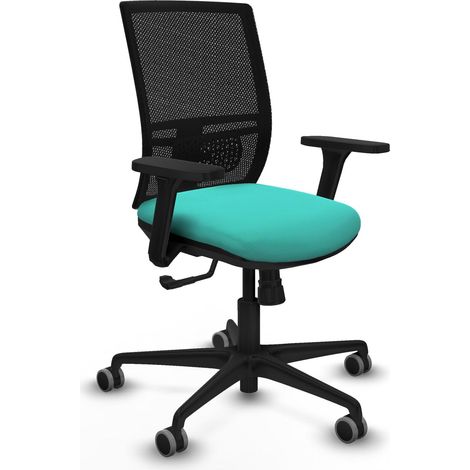 Chaise bureau piqueras y crespo Yunquera noir mousse découpée (1/2)