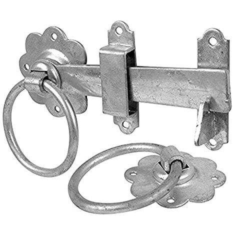 Merriway BH01808 Chiavistello ad Anello per Porte e Cancelli, Bianco (1/2)