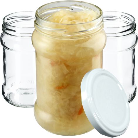 KADAX 10x Vorratsgläser, Glas, 315 ml, für Honig und Marmelade + Stopfen, Fi66