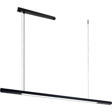 Suspension linéaire moderne 130 cm noire LED 9W 4000K (1/3)