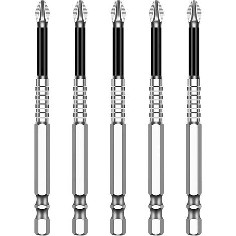 Juego de 5 puntas de destornillador magnéticas K5 de alto rendimiento, con cabeza Phillips antideslizante y resistente a los golpes. (1/5)