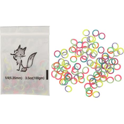 500 pièces Élastiques Orthodontiques Portables pour Appareil Dentaire, 6.35mm Multicolores - Soins Dentaires et Beauté Animale (1/5)