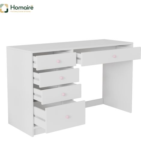 Mobilier de bureau blanc en mdf 120 x 45 x 74 cm HOMAIRE (1/5)