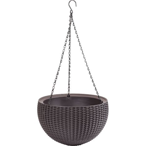 Vaso da fiori sospeso in rattan Keter 8,6L - marrone - KT 92 4567