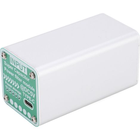 Super Capacitor Power Filter Module Aluminum Alloy Shell Type C Interface Power Filter Module for Raspberry Pi DC5V