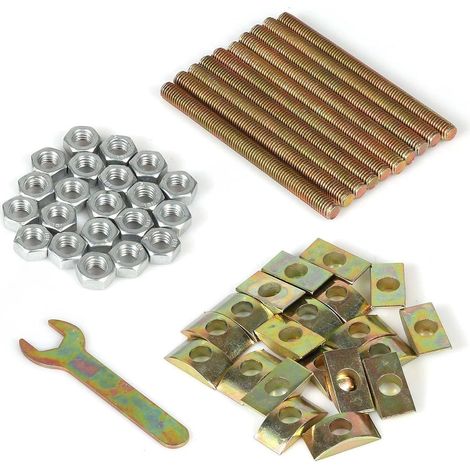 10 Stück Arbeitsplattenverbinder, Tischplattenbefestigungen, Gelenkverbinder, Zugbolzenpaket, Stahlgehrungszugbolzen, Arbeitsplatten-Klappverbinder (1/5)