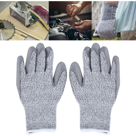 Gants de protection résistants aux coupures, imperméables à l'huile et revêtus de PU HPPE pour l'usine de machines à bois (1/5)