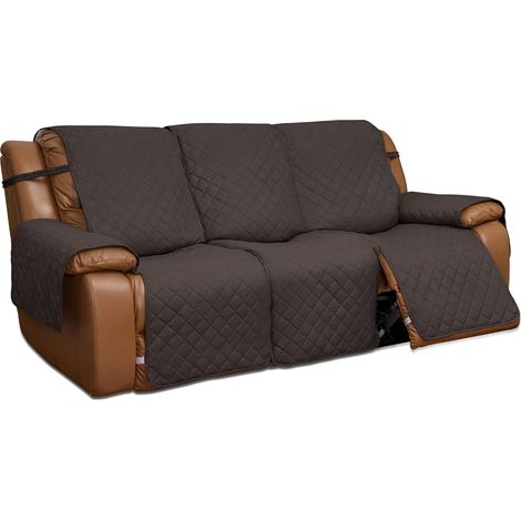 Housse de canapé inclinable réversible pour 3 Places, Housse de canapé divisée pour Chaque siège, Protection de Meubles avec Sangles élastiques, résistante aux Enfants, aux Chiens (1/5)
