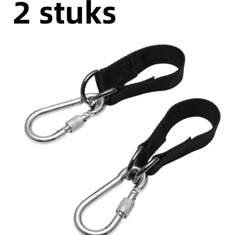 corde de balançoire en 2 parties sangle de suspension pour panier suspendu d extérieur crochet de fixation noir (1/5)