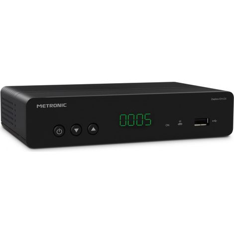 Metronic – Décodeur TNT HEVC double tuner – Enregistrement simultané – Fonction TIME SHIFT – Réception multi-émetteur – Port USB Double Power